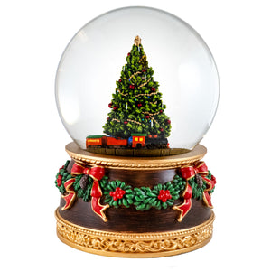 Revolving Train Christmas Tree Snow Globe