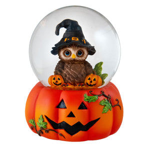 Halloween Owl Musical Water Globe