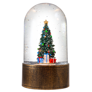 Lighted Muscial Christmas Tree Water Globe