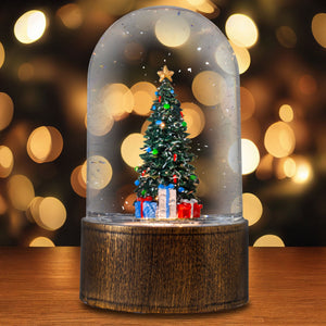 Lighted Muscial Christmas Tree Water Globe