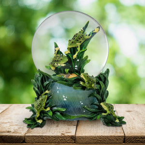 100MM Frogs Playing Musical Water Globe