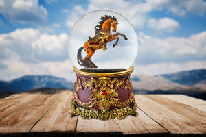 120MM Reared Up Revolving Horse Water Globe w/Blower