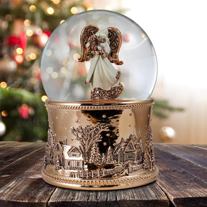 Angel Revolving Musical Snow Globe with Blower The San Francisco Music Box Company Collectible