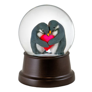 Cuddly Penguins in Love Snow Globe San Francisco Music Box Company Collectible 850060057106
