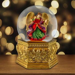 Golden Opulence Angel Water Globe San Francisco Music Box Company Collectible 850060057045