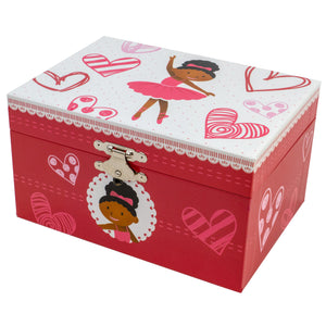 Ballerina with Hearts Music Box
