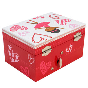 Ballerina with Hearts Music Box