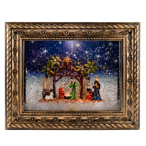 Musical Lighted Nativity Scene Frame