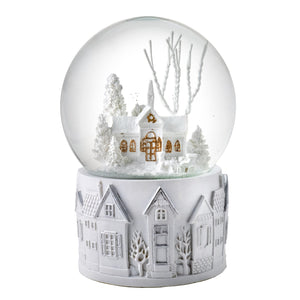 100MM White Christmas Scene Snow Globe