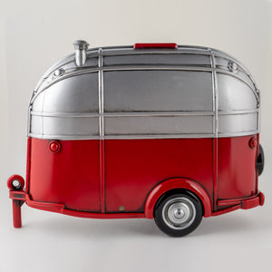 Musical Snowman in a Camper Decoration