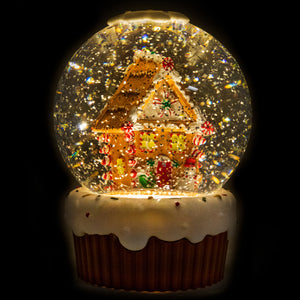 120 MM Gingerbread House Musical Water Globe