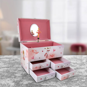 Ballerina Friends 4 Drawer Musical Jewelry Chest