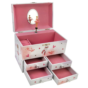 Ballerina Friends 4 Drawer Musical Jewelry Chest
