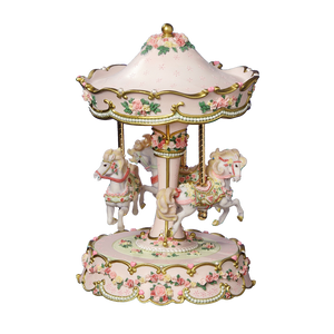 Hearts and Roses 3 Horse Carousel