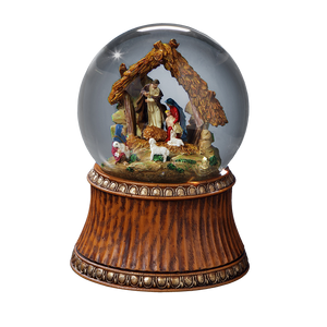 Nativity with Stable Water Globe