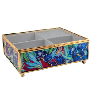Iris Glass Musical Jewelry Box