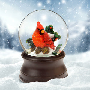 Cardinal Snow Globe