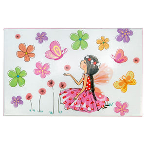 Flowers and Butterfly Fairy Heirloom Musical Jewelry Box San Francisco Music Box Company Collectible