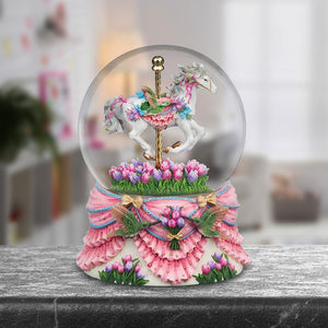 Hummingbird Carousel Water Globe