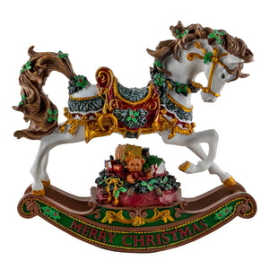 Merry Christmas Rocking Horse San Francisco Music Box Company Collectible