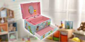 Princess with Friendly Dragon Heirloom Musical Jewelry Box San Francisco Music Box Company Collectible