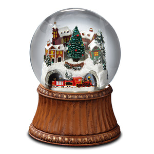 Rotating Train and Mountain Village 120mm WG The San Francisco Music Box Company Collectible 842970052517