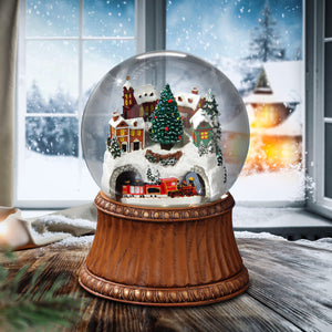 Rotating Train and Mountain Village 120mm WG The San Francisco Music Box Company Collectible 842970052517