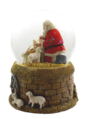 Santa and Baby Musical Water Globe San Francisco Music Box Company Collectible