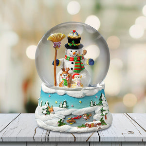 Gary Patterson "Happy Holidays" Snowman Snow Globe