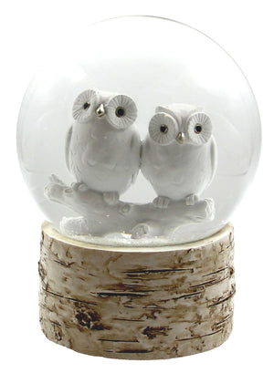 White Owl Babies 120MM Snow Globe