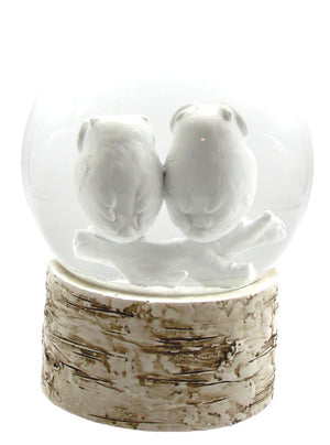 White Owl Babies 120MM Snow Globe