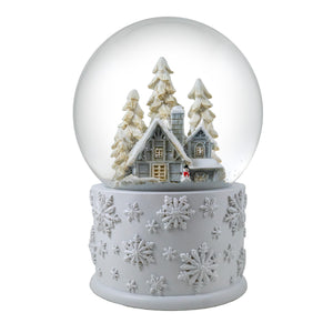 120mm Snowy White Home Scene Snow Globe