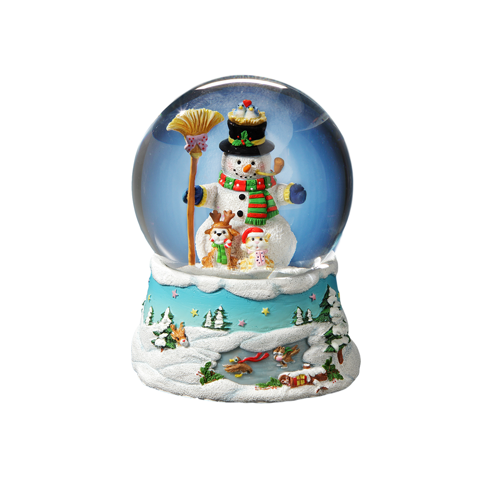 Gary Patterson "Happy Holidays" Snowman Snow Globe