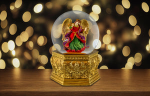 Golden Opulence Angel Water Globe