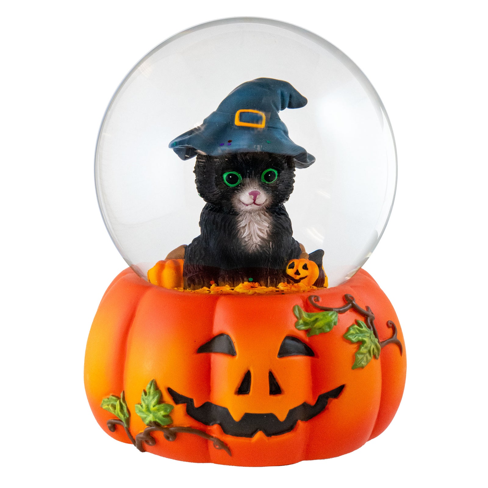 Halloween Cat Musical Water Globe