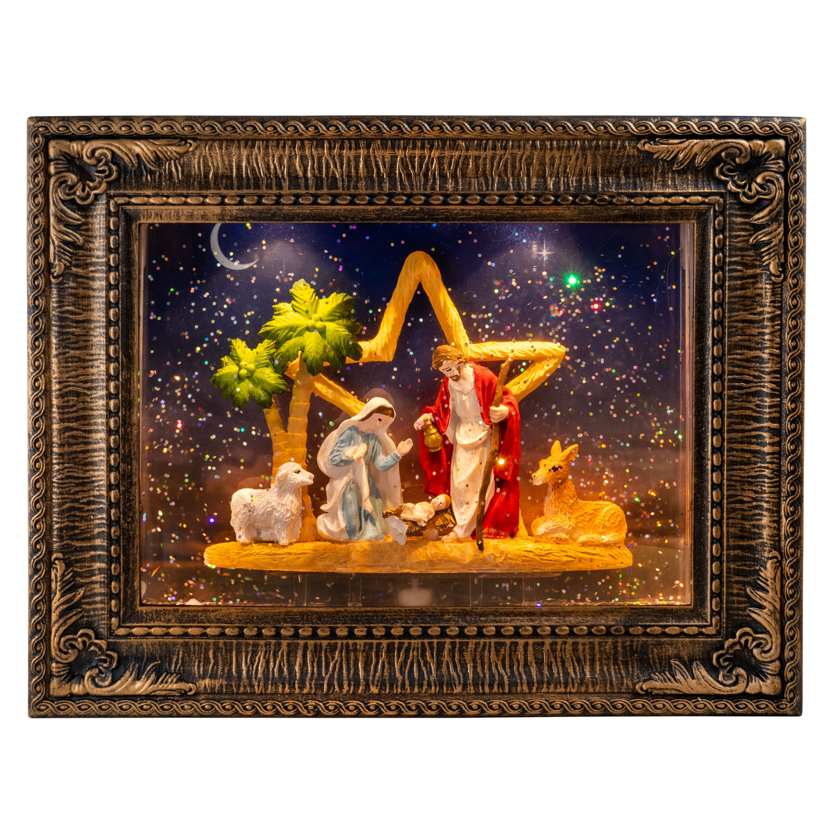 Musical Lighted Nativity Scene Frame
