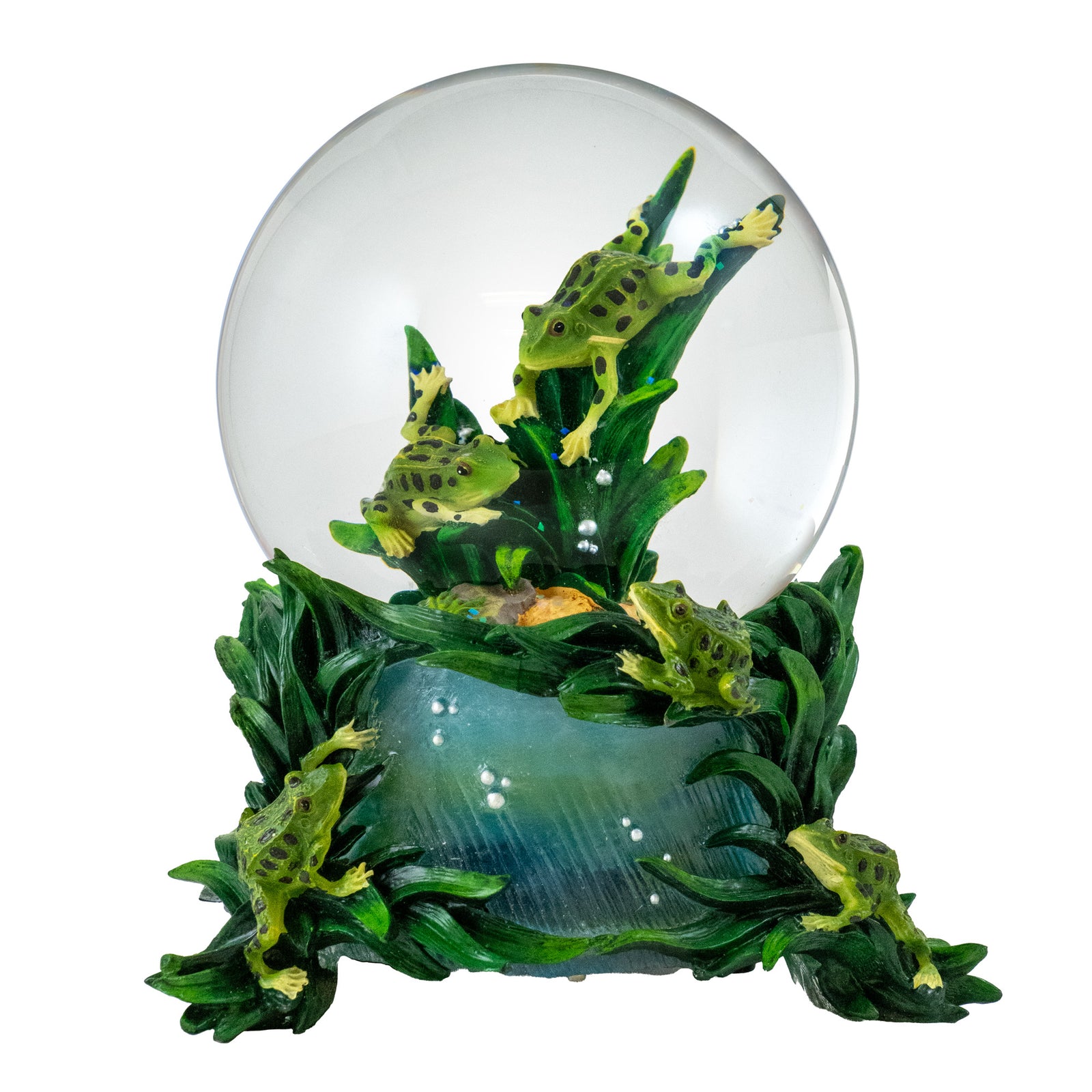 100MM Frogs Playing Musical Water Globe