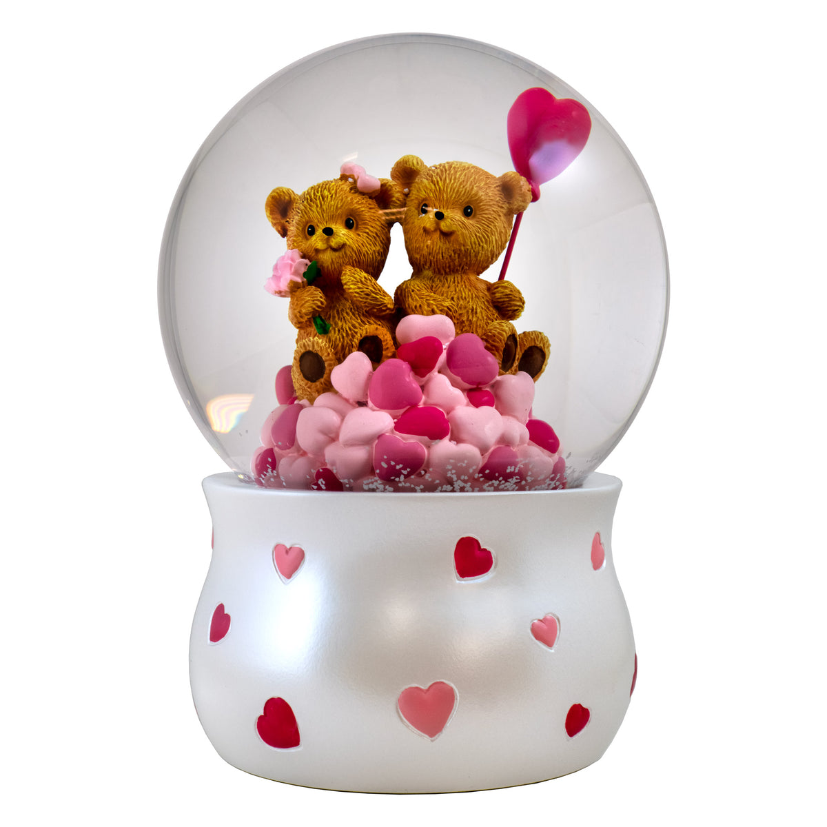 120MM Hearted Bears Musical Water Globe