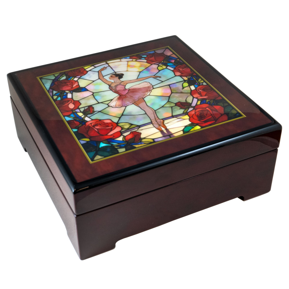 Ballet of Roses Musical Jewelry Box