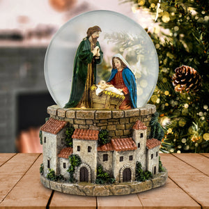 O Little Town of Bethlehem Nativity Musical Water Globe