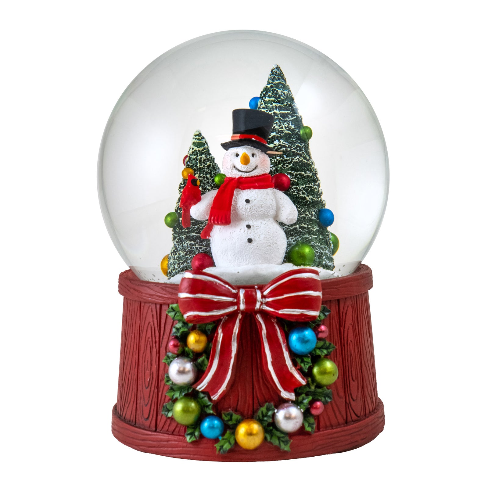 Snowy & Scarlet w/ Wreath Snow Globe