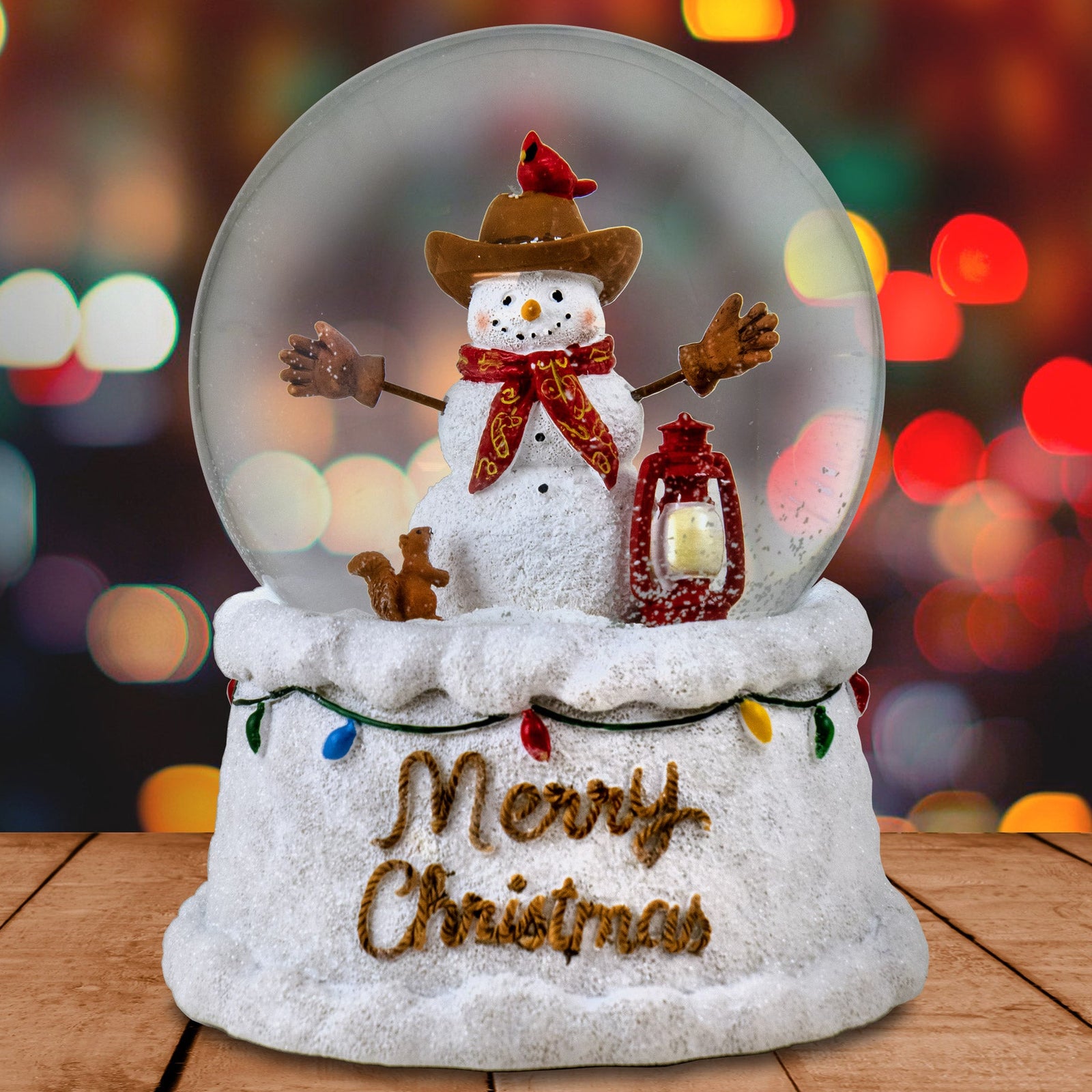Frosty the Wrangler Musical Snow Globe