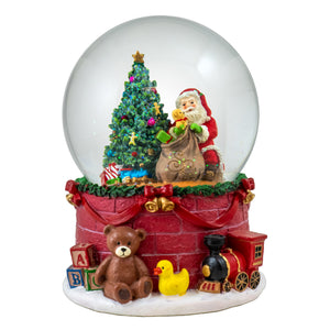 Deck the Tree Santa Snow Globe