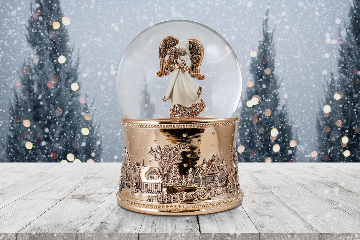 Angel Revolving Musical Snow Globe with Blower The San Francisco Music Box Company Collectible