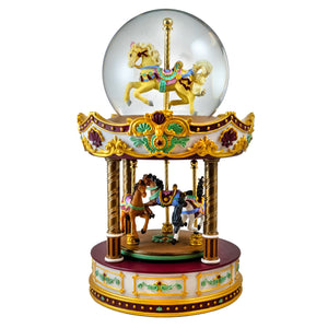 Carousel Revolving Musical Water Globe San Francisco Music Box Company Collectible 850060057144