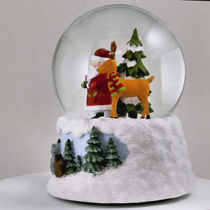 Santa's Cozy Crew Snow Globe