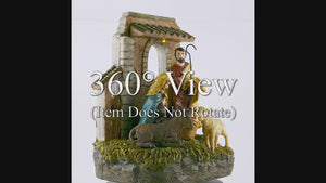 Holy Family in Stable Window FIG