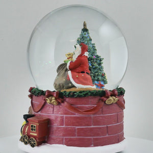Deck the Tree Santa Snow Globe