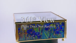 Iris Glass Musical Jewelry Box