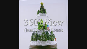 Carolers with Tree Top and Village Base Snow Globe